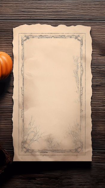 Halloween alte Kraft-Papier-Mockup-Vorlage