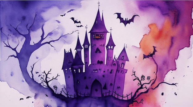 Halloween-Aquarell-abstrakter Hintergrund für Halloween