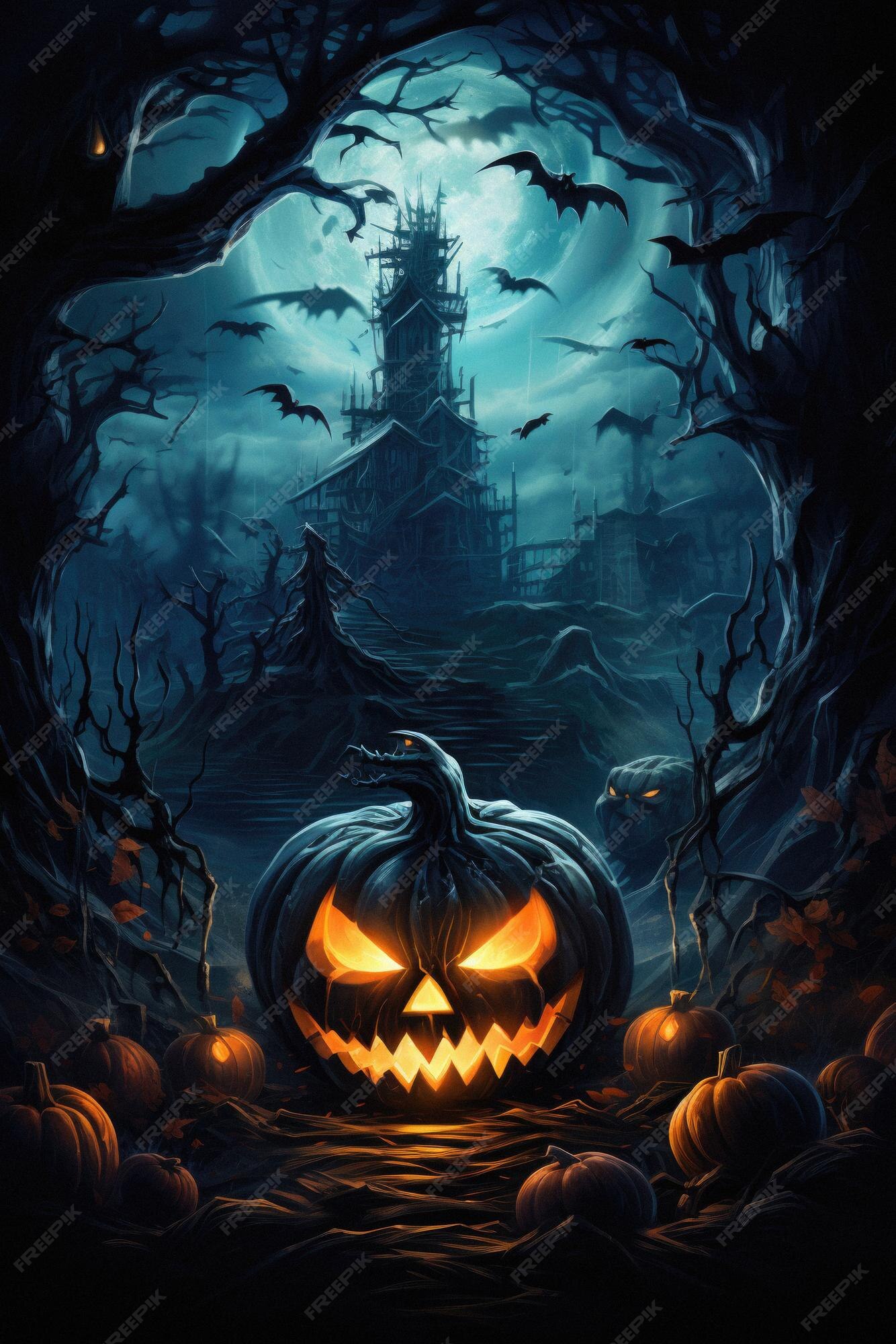 Fundo Bruxas Assustadoras E Uma Jackolantern Esculpida Para O Halloween  Foto E Imagem Para Download Gratuito - Pngtree