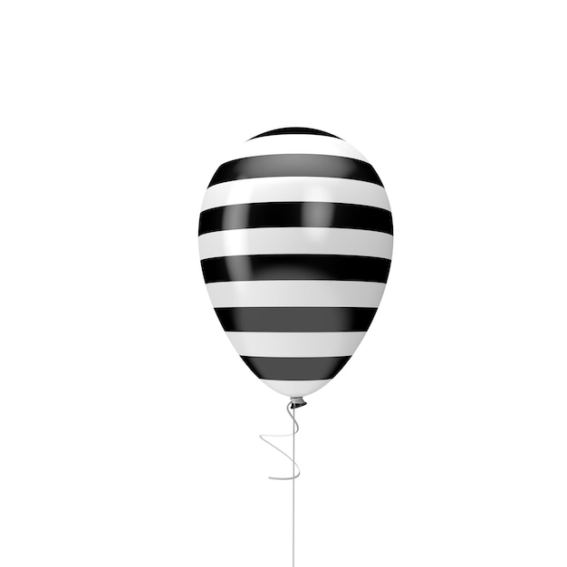 Foto halloween-ballon mit streifenmuster happy halloween decotation d render