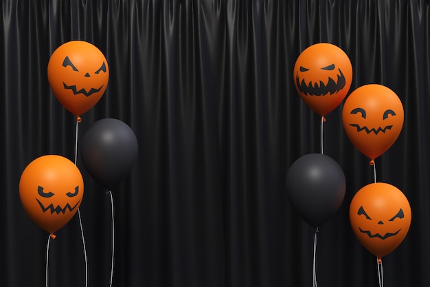 Foto halloween ballon vorhang hintergrund