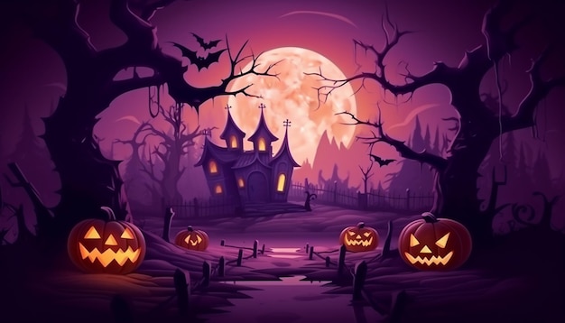 Halloween-Bild mit Textfeld-Halloween-Hintergrund