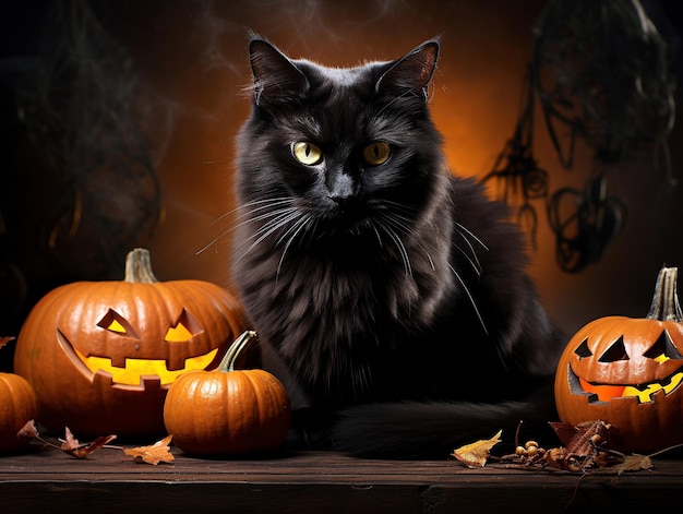 Halloween black cat