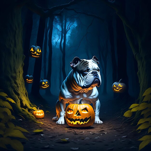 Halloween Bulldog Francés Ai Generativo