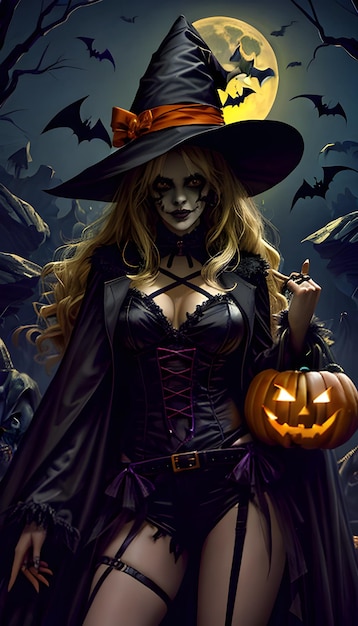 Halloween Chicas asustadizas Fondo de Halloween