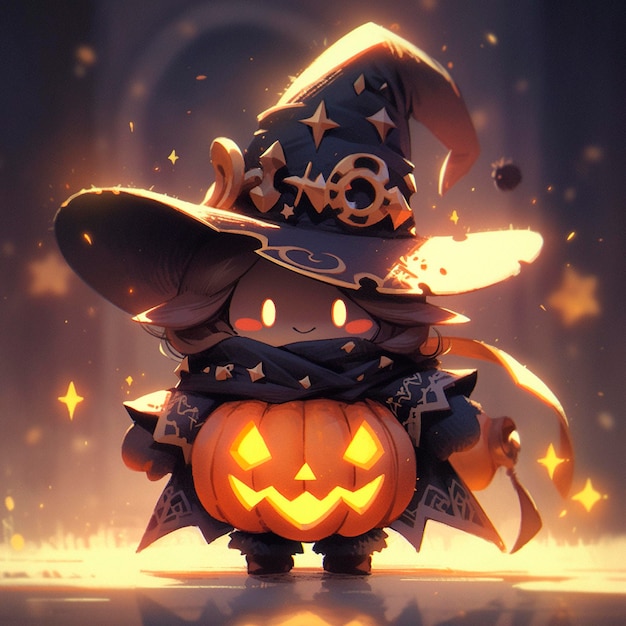 Halloween com abóbora 3d