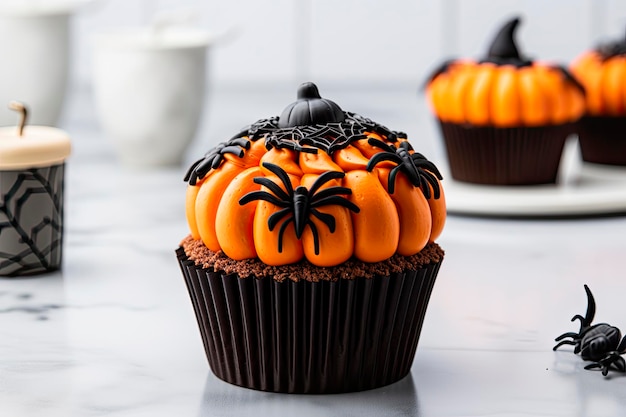 Halloween-Cupcake mit Fledermaus-Topping