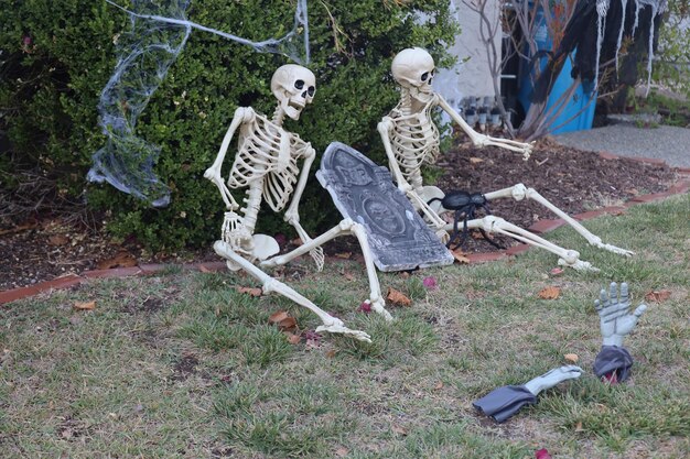 Halloween-Dekorationen auf Straßen