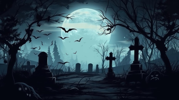 Halloween der gruseligste Tag des Jahres Halloween-Hintergrund Generative KI