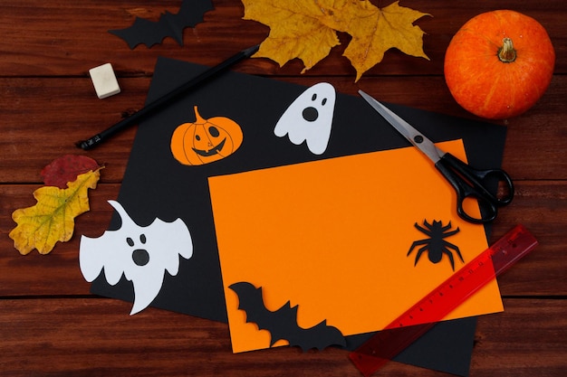 Halloween DIY artesanato Decorações para o feriado Abóboras fofas e fantasmas de papel