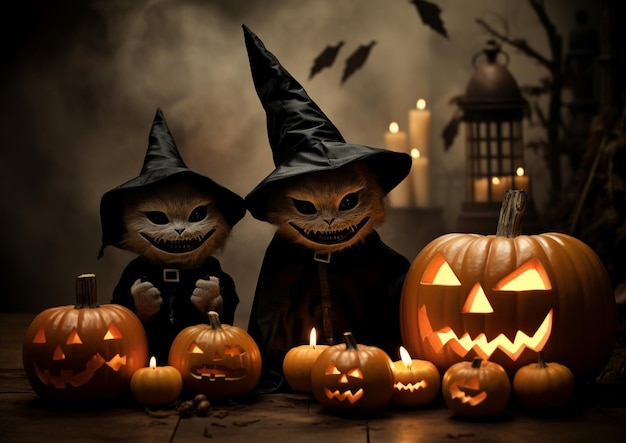 Halloween-Filmplakat mit Knightcore-Elementen, scharfer, stacheliger Ästhetik und Cabincore-Vibes