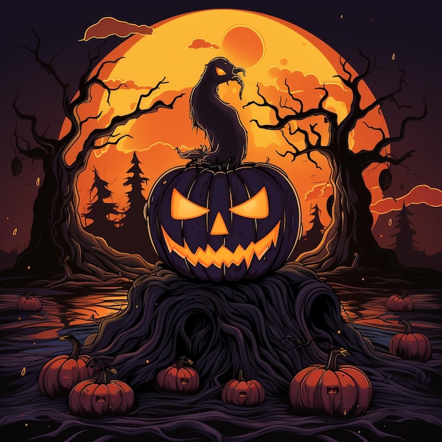 Halloween-Filter für eine Instagram-Anwendung für soziale Netzwerke