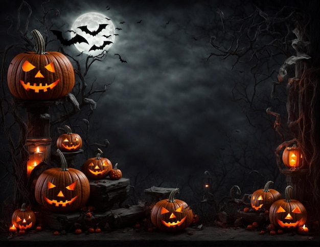 Halloween-Grenzthema-Hintergrundbild