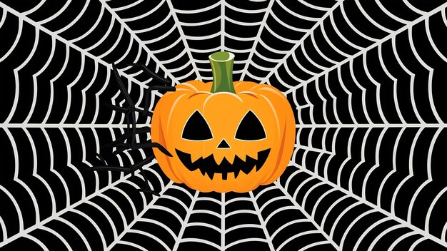 Halloween gruseliges Spinnenweb mit schwarzem Hintergrund