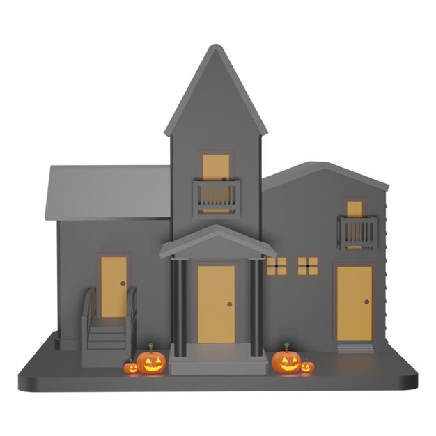 Halloween-Haus der Ikone 3d