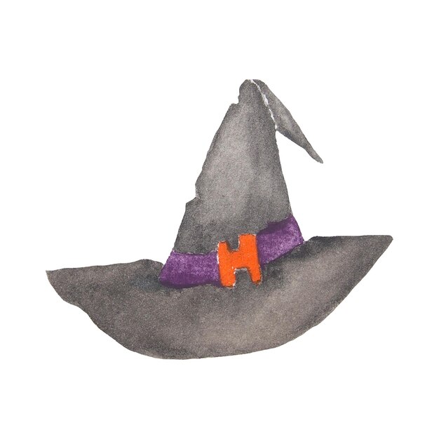 Halloween Hexe Helm Aquarellmalerei