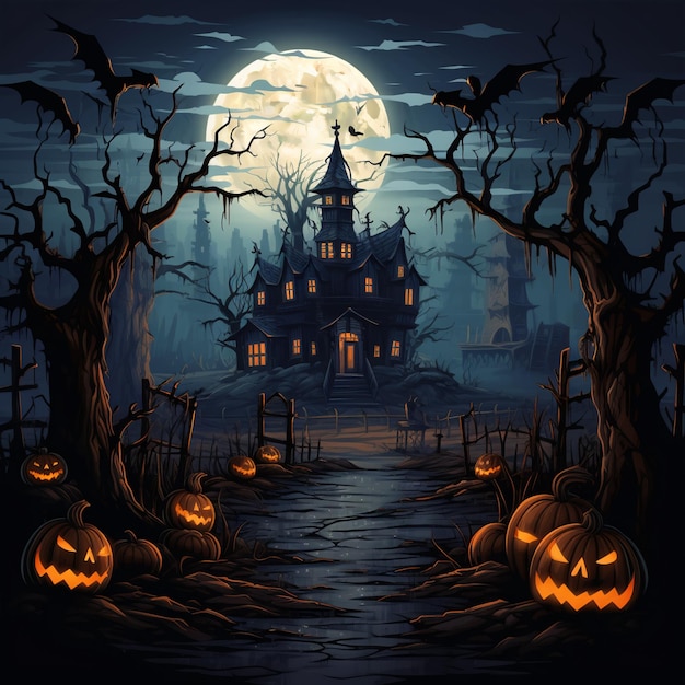 Halloween-Hintergrund AI Generativ