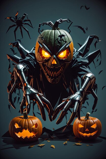 Halloween-Hintergrund für Poster, Banner usw. generative KI
