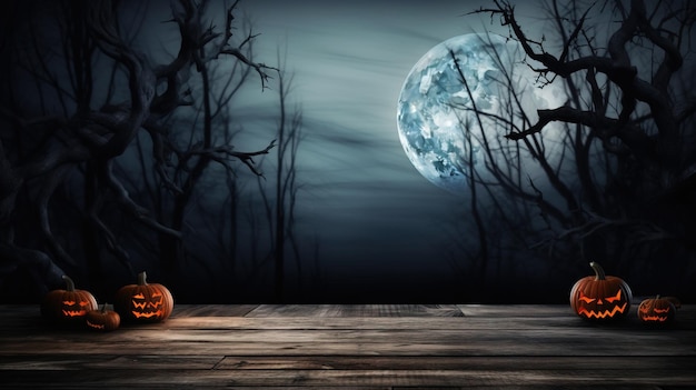 Halloween-Hintergrund für Text, ai-generierte Halloween-Hintergrundillustration