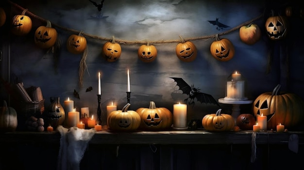 Halloween-Hintergrund generativ mit KI