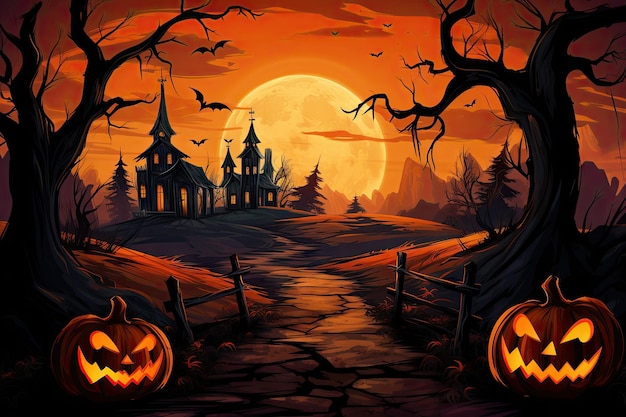 Halloween-Hintergrund großes Banner