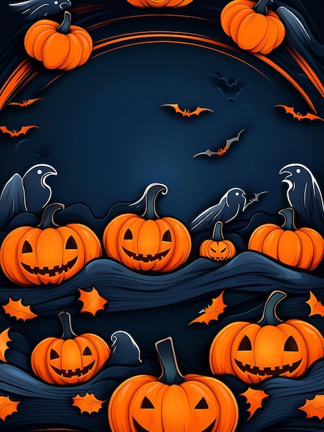 Halloween-Hintergrund im Cartoon-Stil