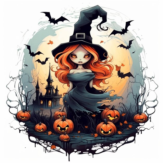 Halloween-Hintergrund im Cartoon-Stil