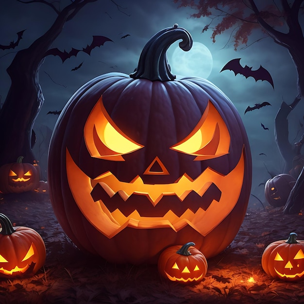 Foto halloween-hintergrund im flachen design