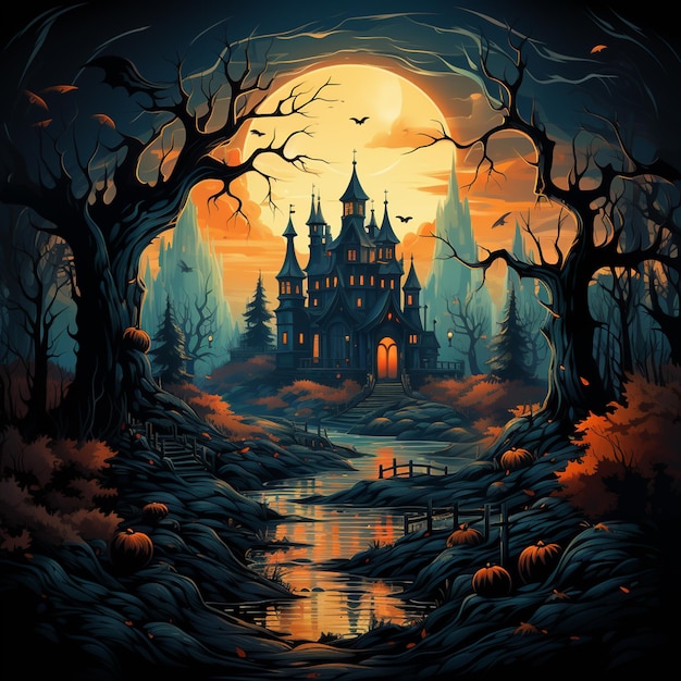 Halloween-Hintergrund mit Farbverlauf