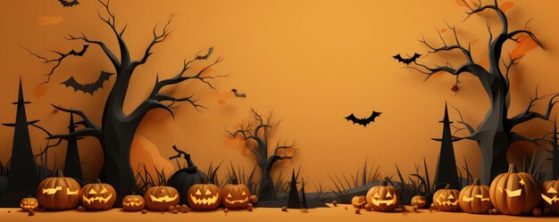 Halloween-Hintergrund mit Halloween im Stil von Dunkelheit und Licht