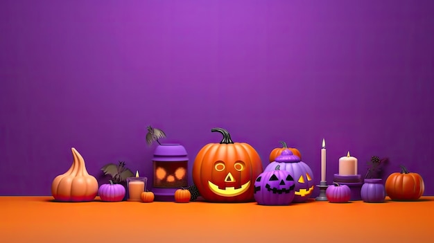 Halloween-Hintergrund mit Halloween-Objekten