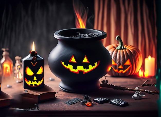 Halloween-Hintergrund mit Kürbis