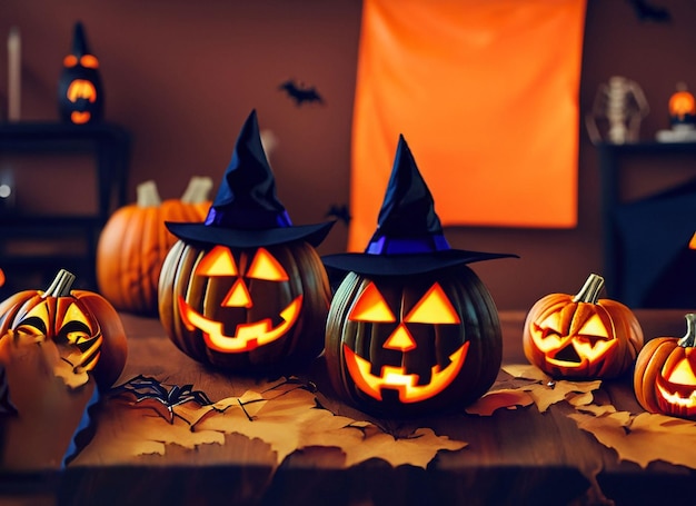 Halloween-Hintergrund mit Kürbis