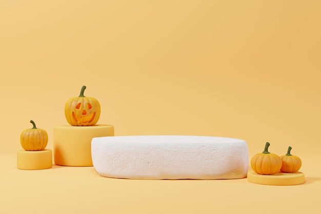 Halloween-Hintergrund mit Podium für die Produktpräsentation