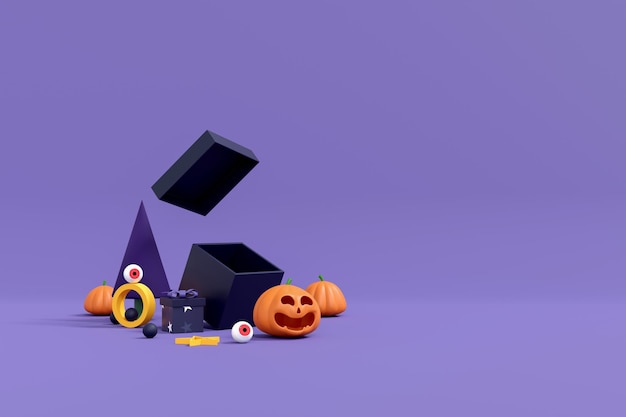 halloween-hintergrund mit podium für produktanzeige.