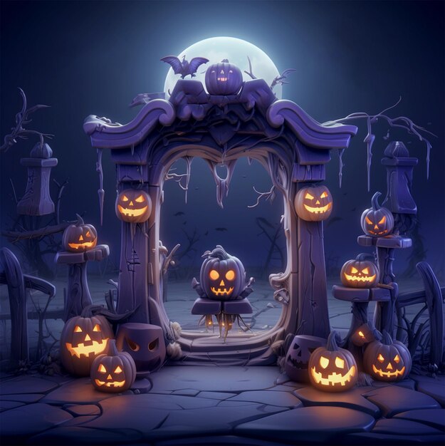 Halloween-Hintergrund und Tapetendesign für Banner-Halloween-Plakatkarte