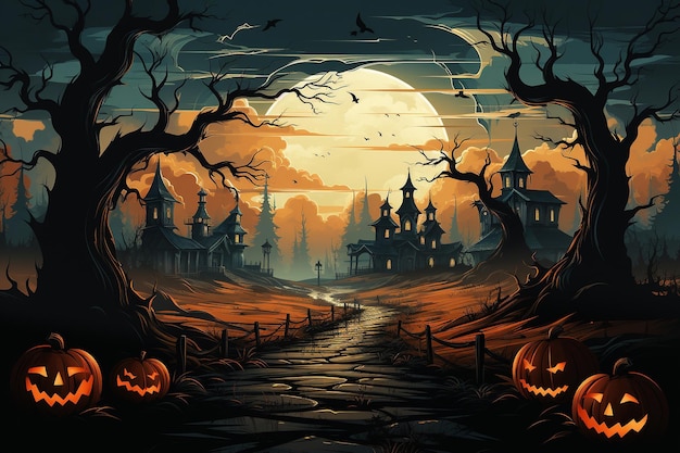 Halloween-Hintergrundfahne