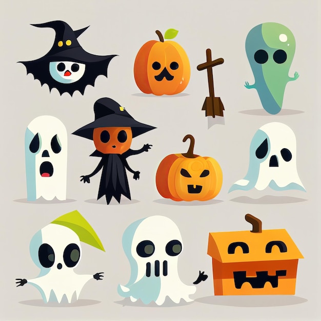 Halloween-Icon-Pack Generative KI