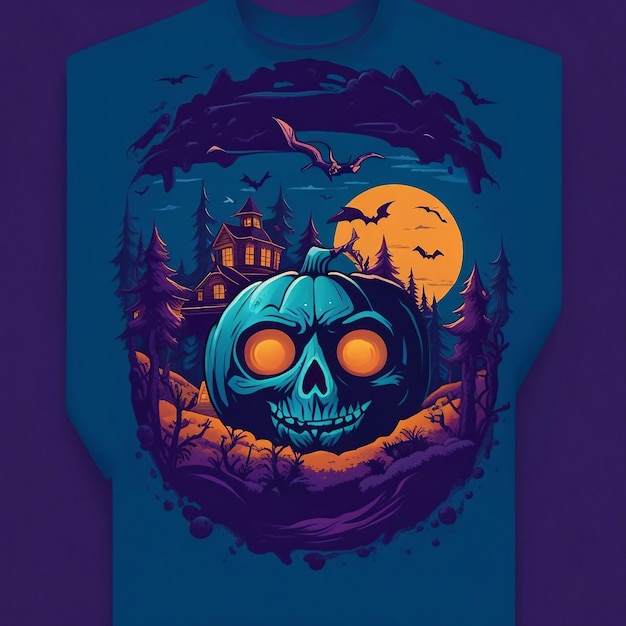 Halloween-Illustration für den T-Shirt-Druck