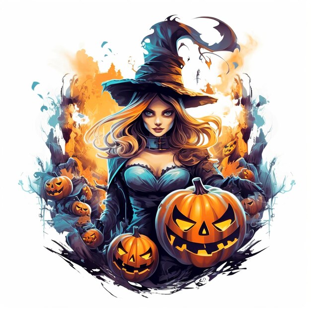 Halloween-Illustration isoliert auf Weiß