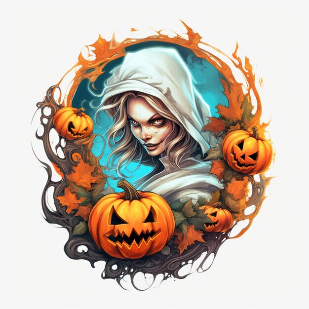 Halloween-Illustration isoliert auf Weiß