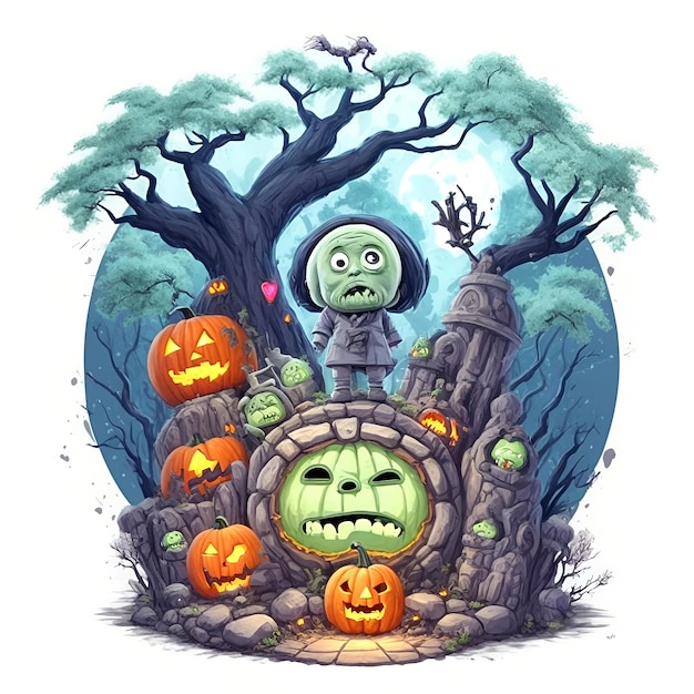 Foto halloween-illustrationen