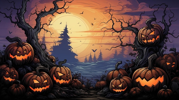 Foto halloween-illustrationsbanner