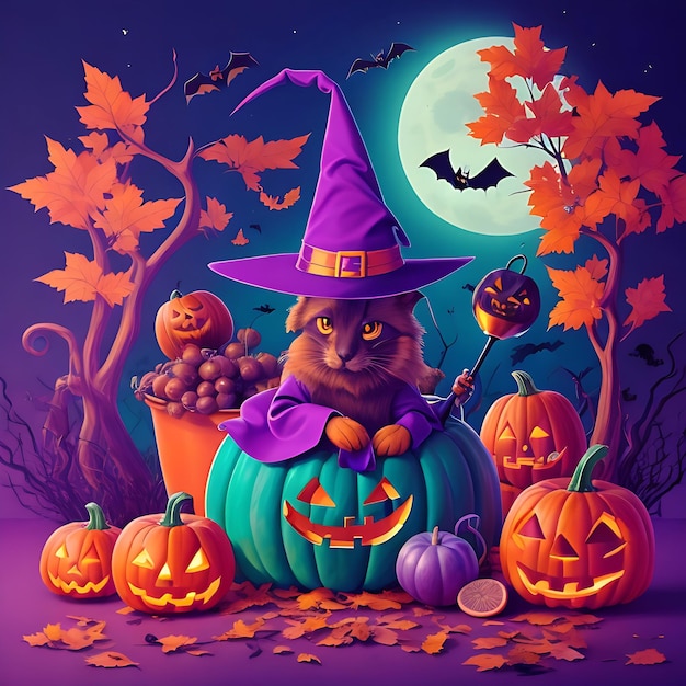 Halloween-Illustrationsbild Leonardo Ai