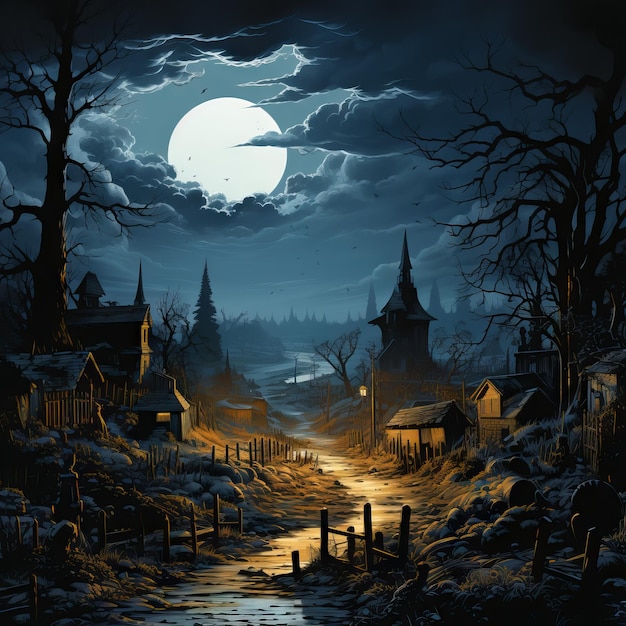 Halloween-Illustrationskunstdesign