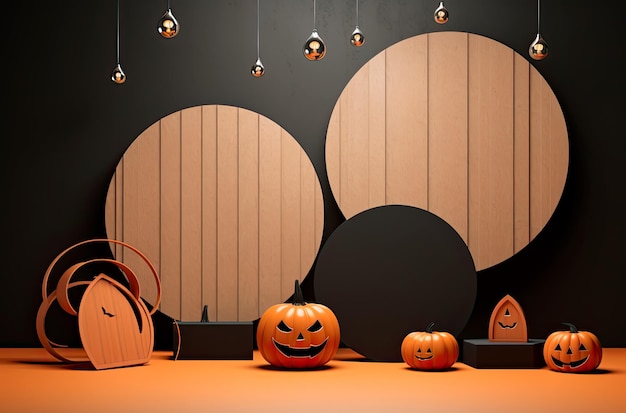 halloween imagem de fundo realista no estilo de fundos minimalistas formas circulares luz