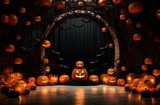 halloween imagem de fundo realista no estilo de fundos minimalistas formas circulares luz