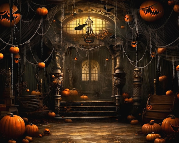 Halloween-inspirierte Kulisse