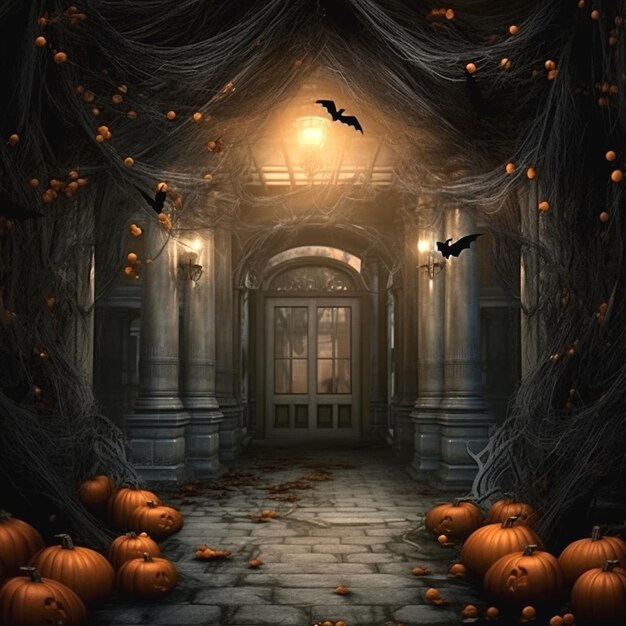 Halloween-inspirierte Kulisse