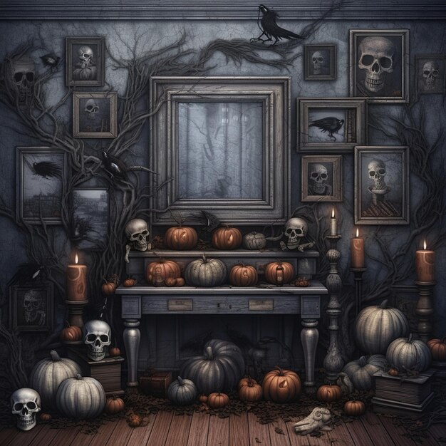 Halloween-inspirierte Kulisse